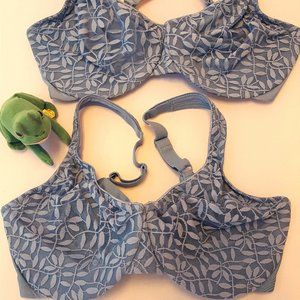 TWO Olga Sheer Leaves underwire minimizer bra 38DD